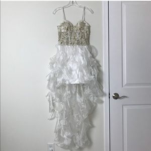 White Corset Dress with Sequins